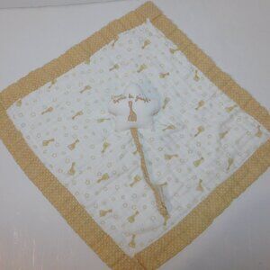 Sophie the Giraffe Star Cotton Security Blanket w Pacifier Holder Baby Lovey